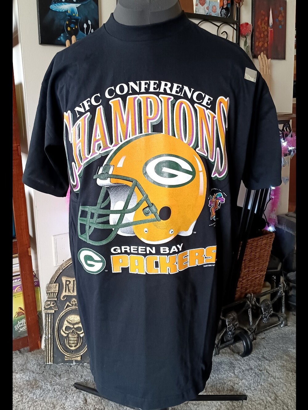 🖤NOS 96 97 Green Bay Packers True Fan NFC Champions T-shirt XL Super Bowl XXXI